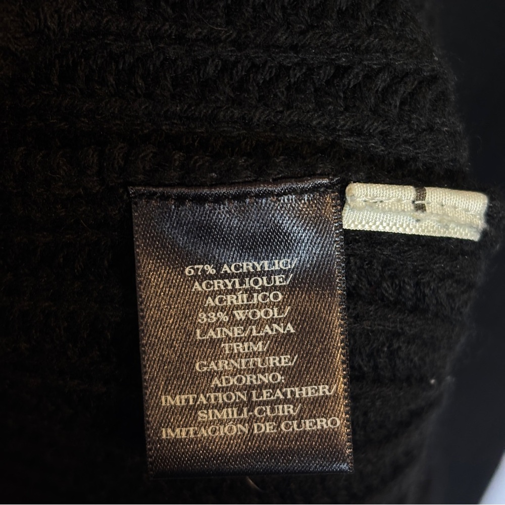 Ann Taylor Turtleneck Black‎ Sweater Dress Size L - Picture 7 of 10